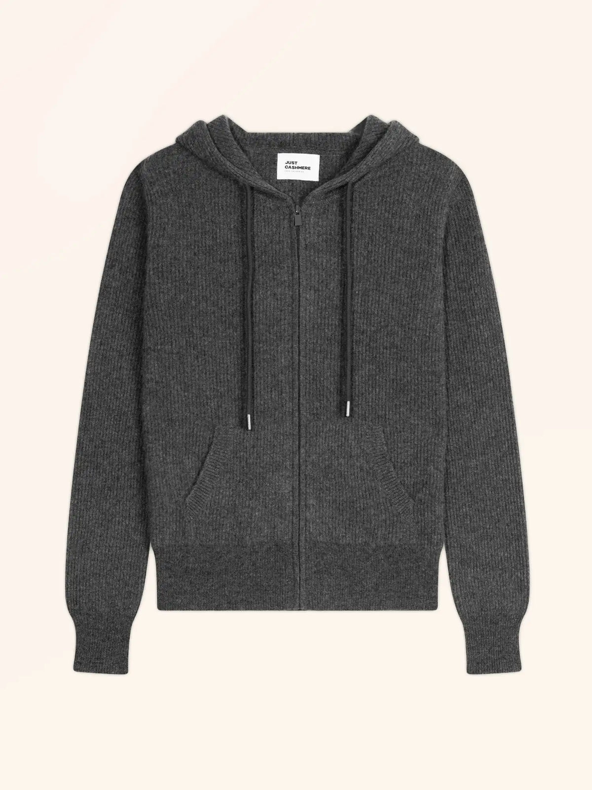 JIJISUN Vest Zipped Hooded Heather Charcoal