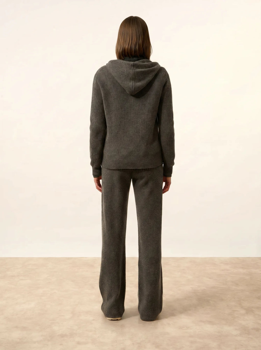 JIJISUN Vest Zipped Hooded Heather Charcoal