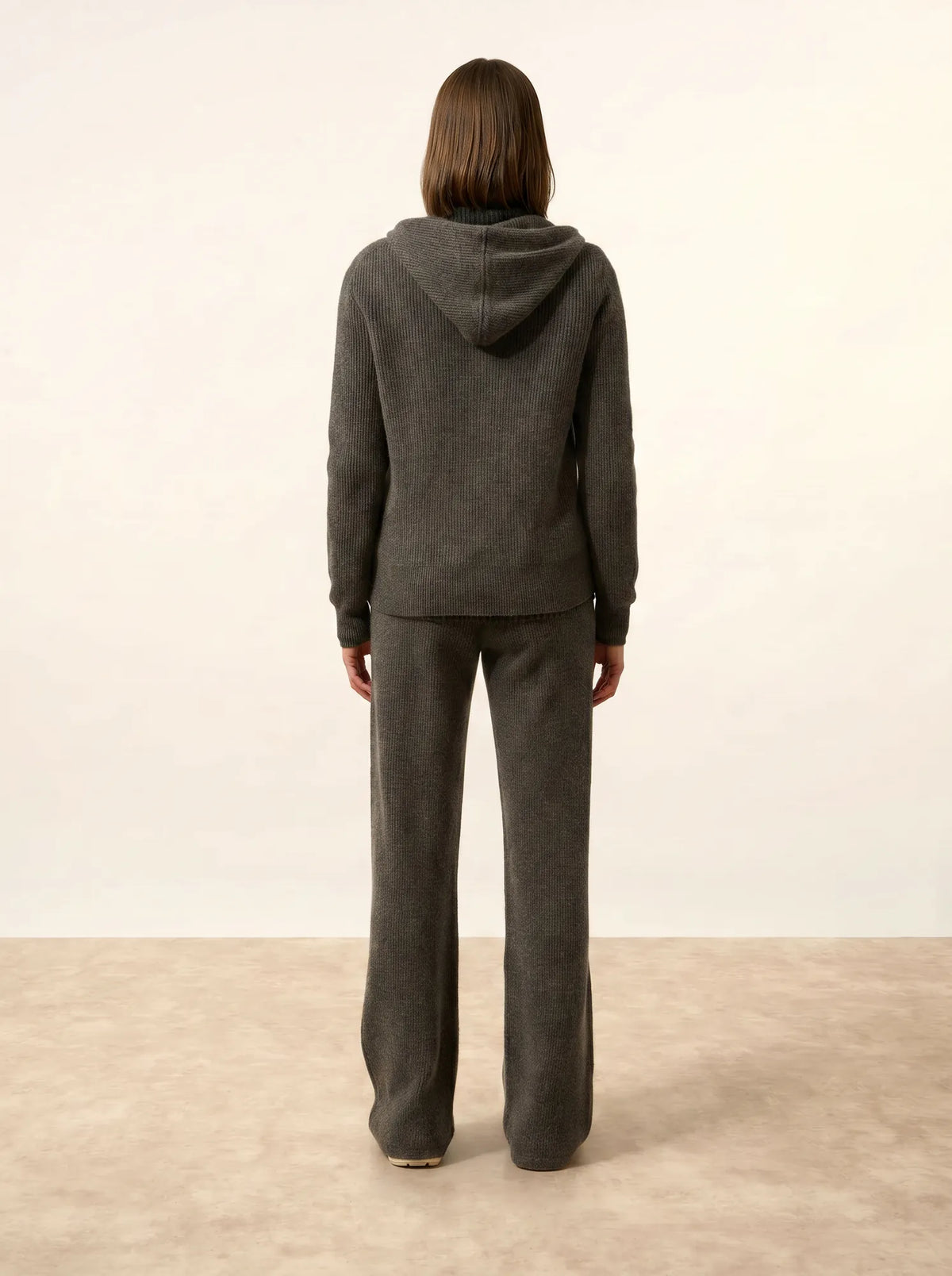 JIJISUN Vest Zipped Hooded Heather Charcoal