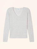 ROSA Pullover V-Ausschnitt Perlgrau meliert