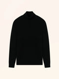 COBUZ Pull Col Roulé 4 Fils Noir