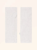 ALEJANDRA Fingerlose Handschuhe 4-fädig Weiß meliert