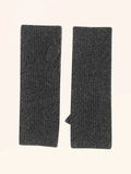 ALEJANDRA Fingerlose Handschuhe 4-fädig Carbon meliert
