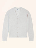 ALLEH Strickjacke V-Ausschnitt Perlgrau meliert