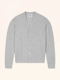 MYKE Cardigan V-Neck 4 Ply Heather Glacier