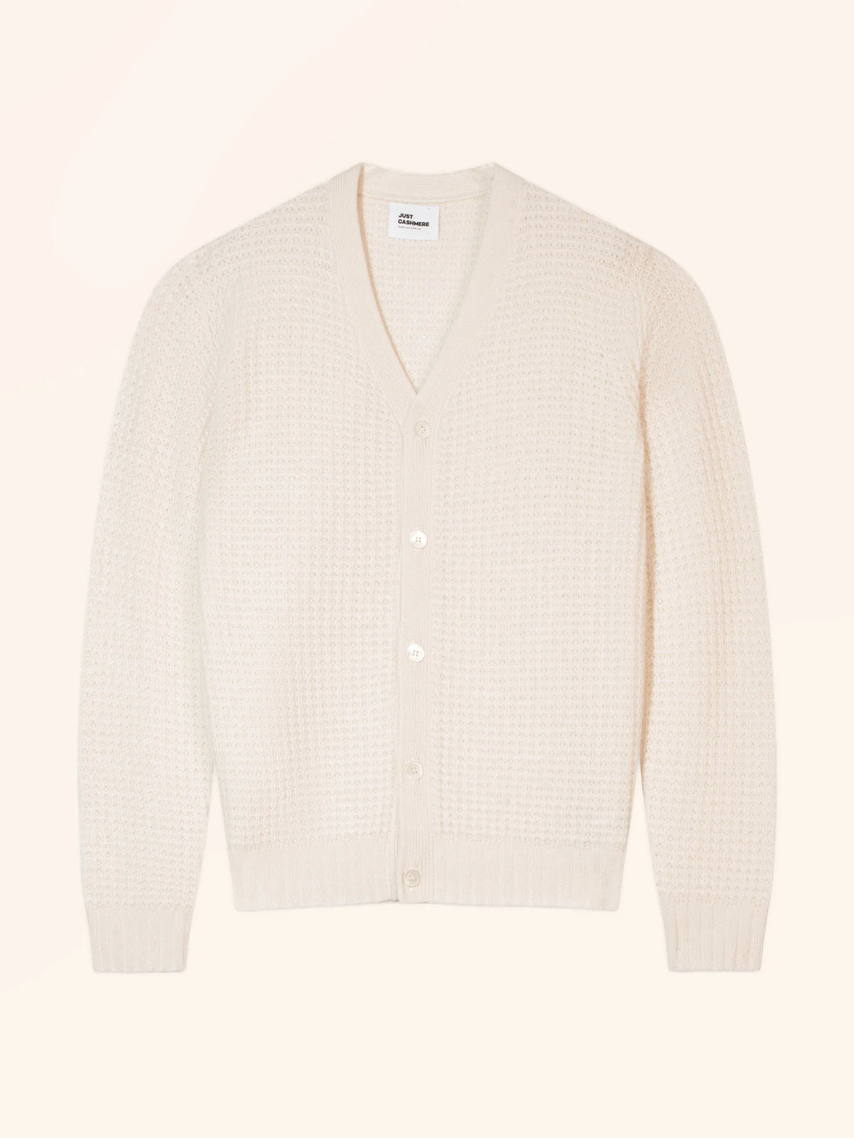 RYAN Cardigan Col V 6 Fils Ivoire