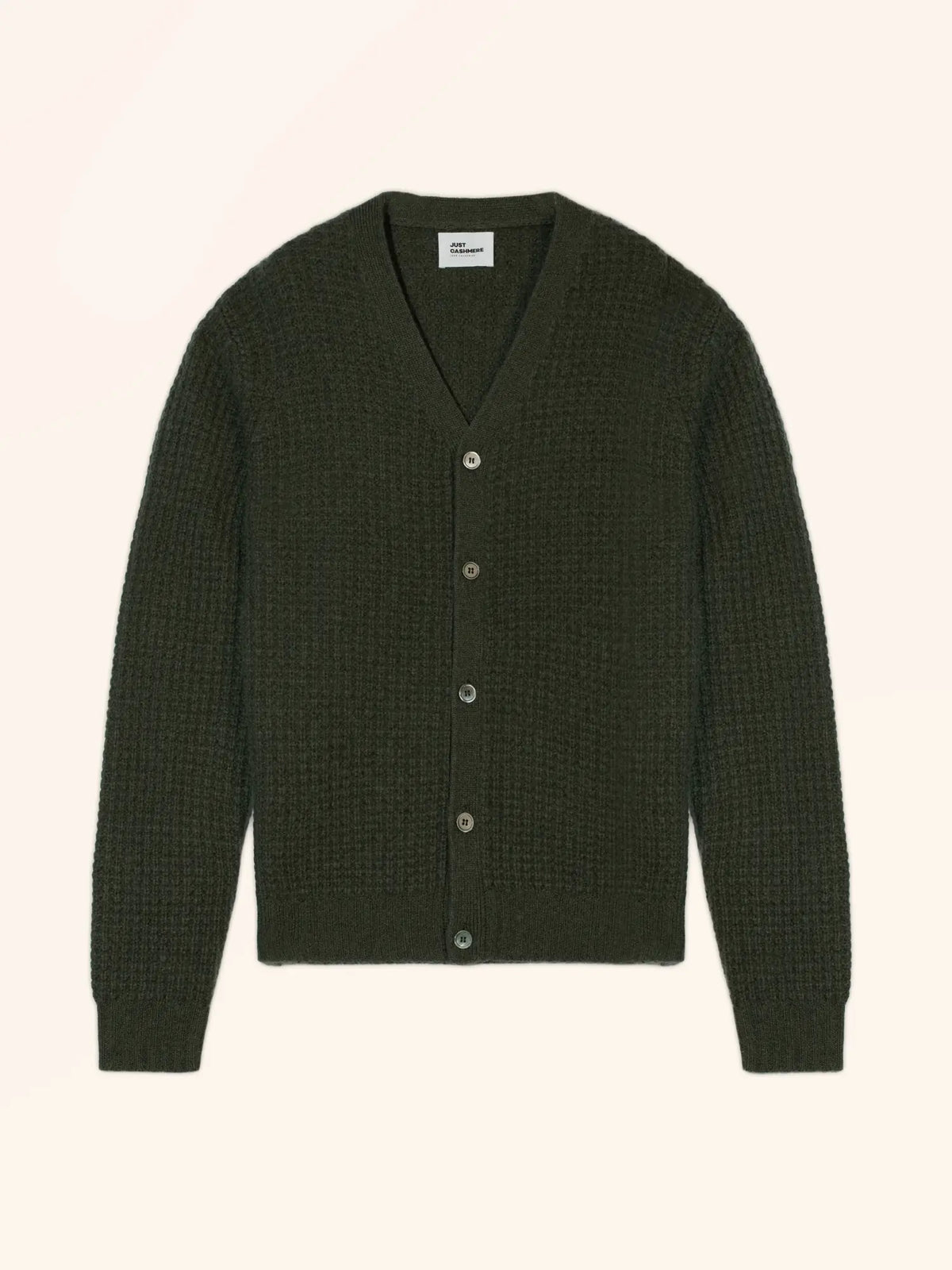 RYAN Cardigan Col V 6 Fils Kaki Chiné