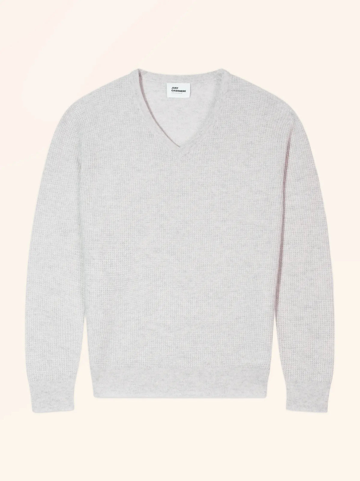 PATRICK Pull Col V Gris Perle Chiné