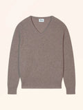 PATRICK Pullover V-Ausschnitt Caribou meliert