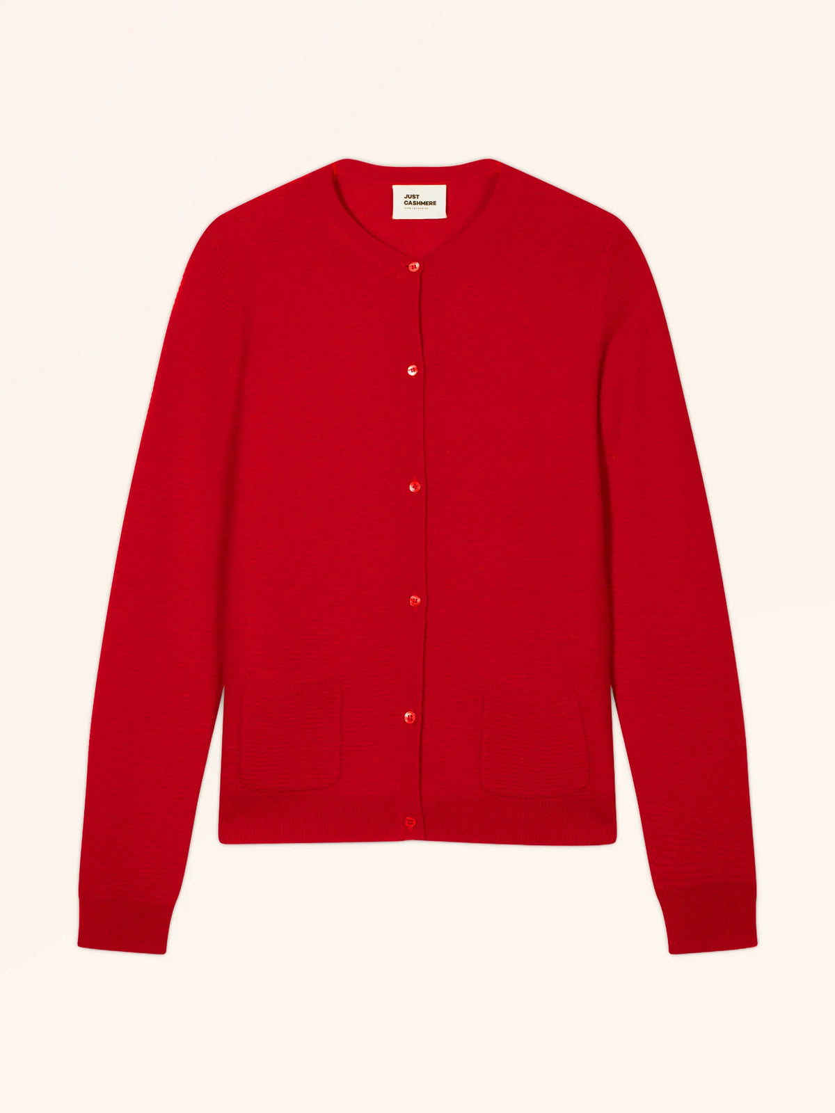 ALEXA Cardigan Col Rond Rouge