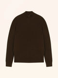 RAYAN Gilet Zippé Col Montant Choco