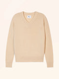 LUISA Pullover V-Ausschnitt 4-fädig Sand