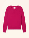 LUISA Sweater V-Neck 4 Ply Fuchsia