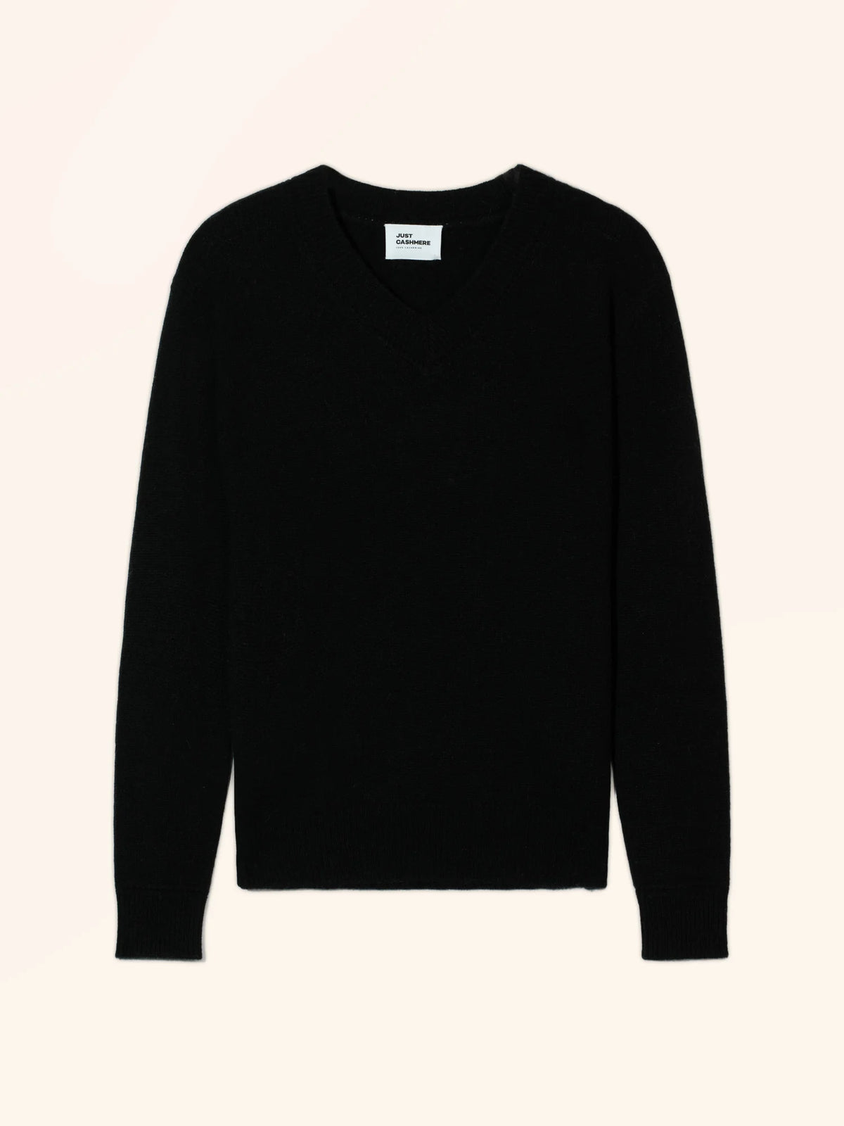 LUISA Pullover V-Ausschnitt 4-fädig Schwarz