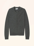 TINA Gilet Zippé Capuche Anthracite Chiné
