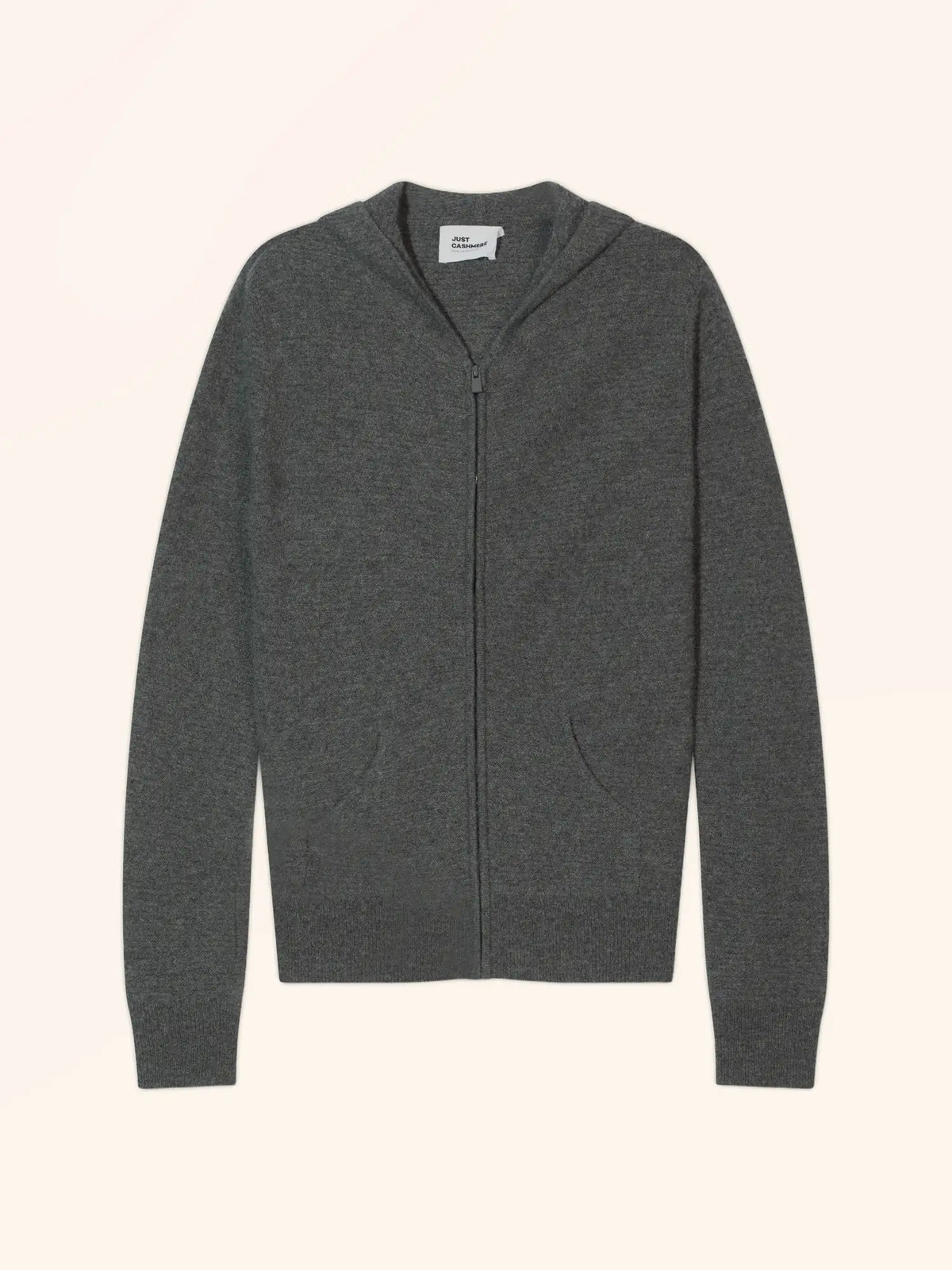 TINA Gilet Zippé Capuche Anthracite Chiné