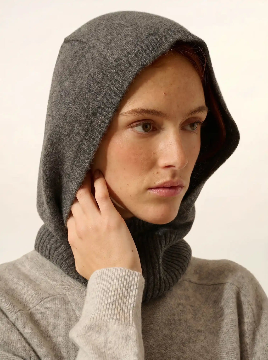 SERENA Cagoule 4 Fils Anthracite Chiné