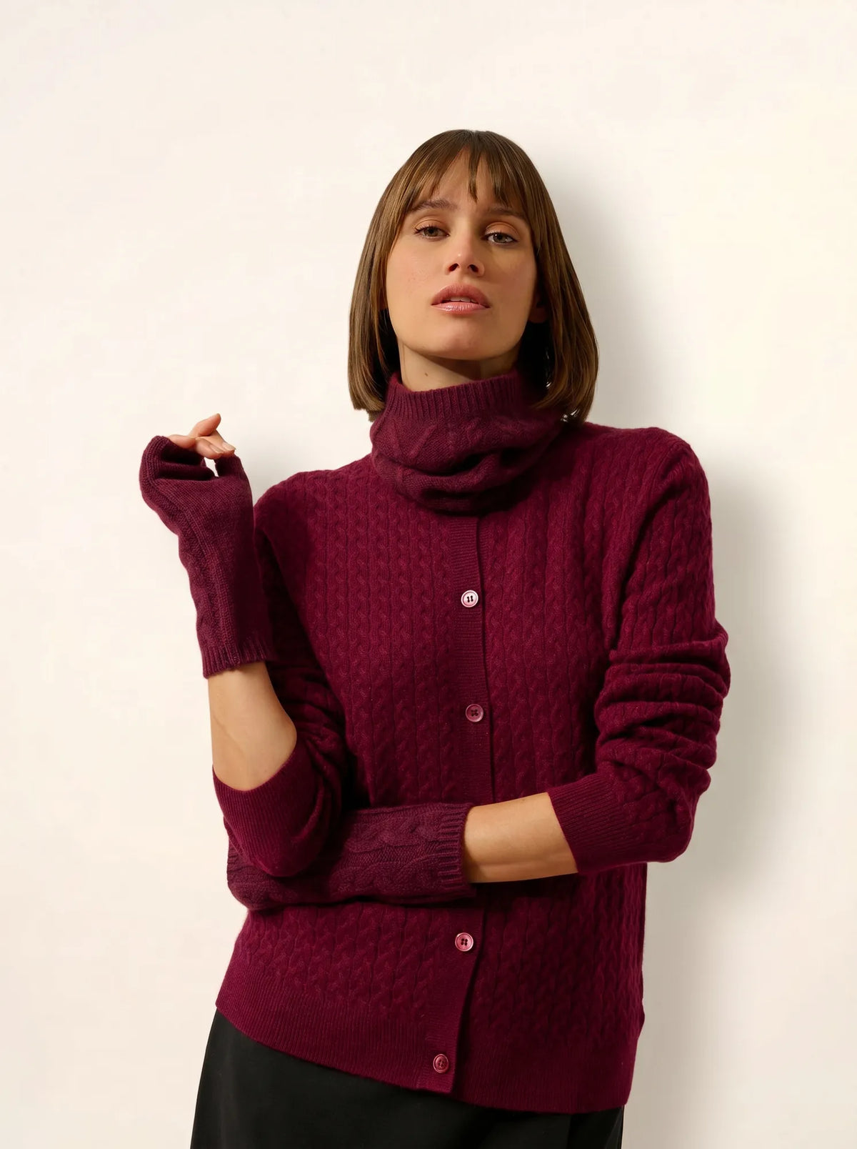 FAY Mitaines 6 Fils Mûre