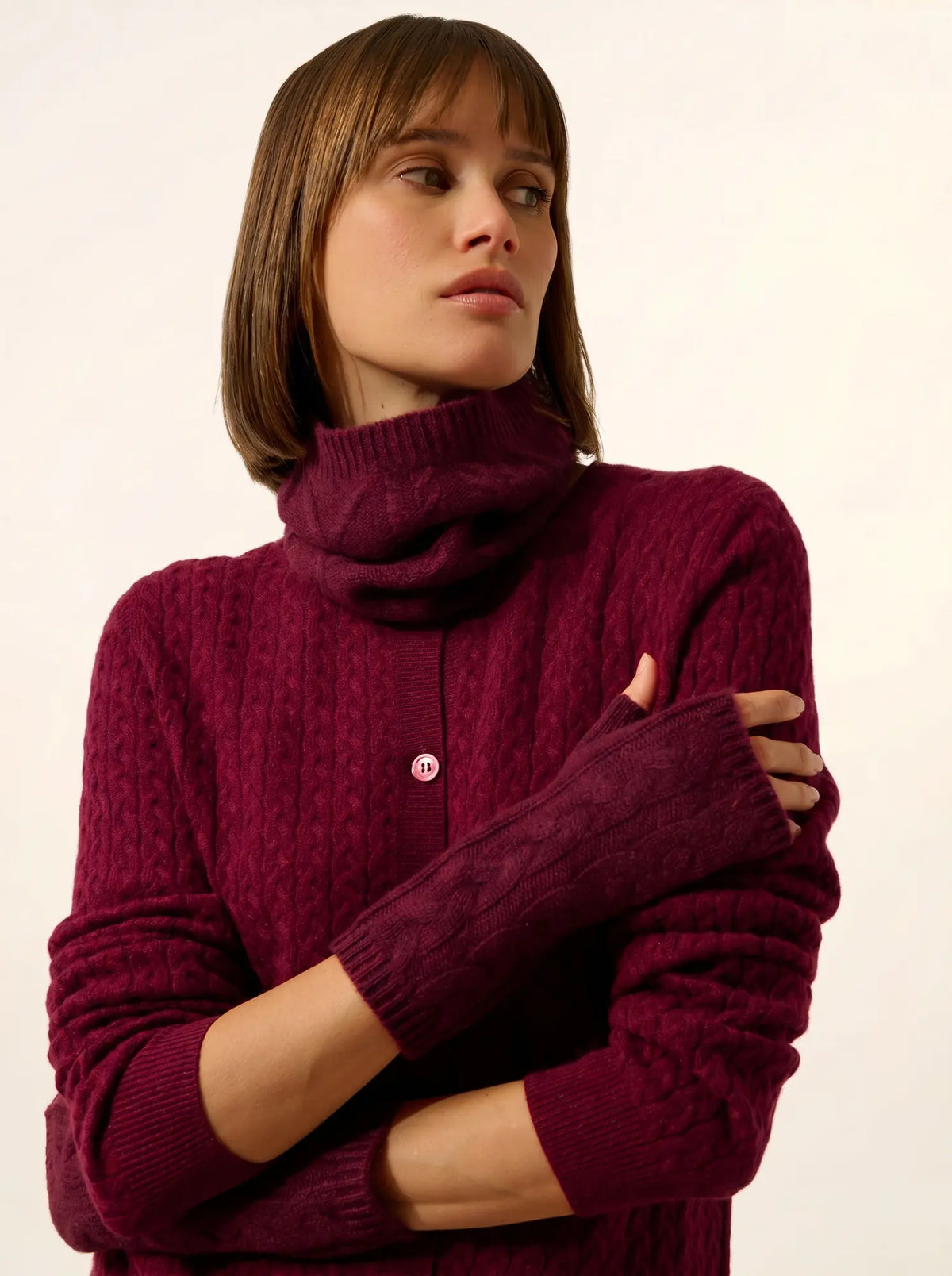 FAY Mitaines 6 Fils Mûre
