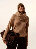 MARINA Neck Warmer 4 Ply Heather Camel