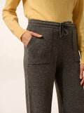 NAIOR Pantalon Large Anthracite Chiné