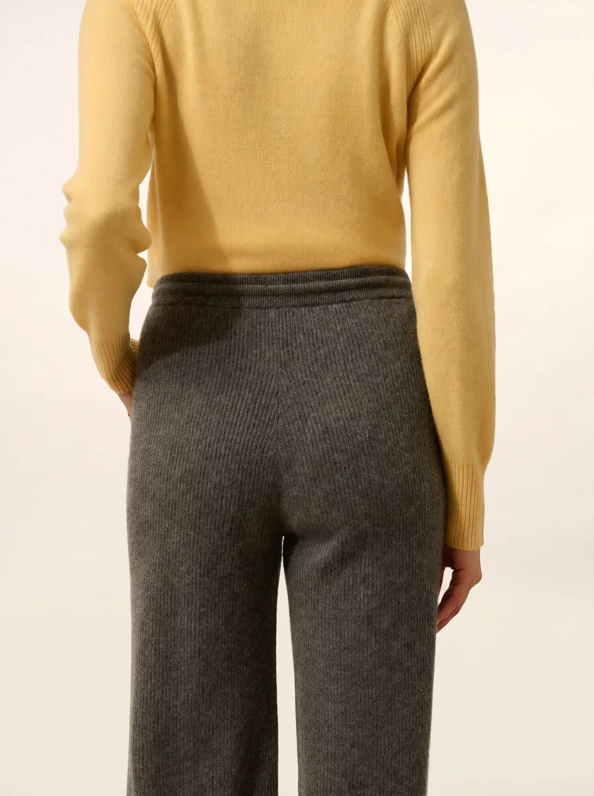 NAIOR Pantalon Large Anthracite Chiné