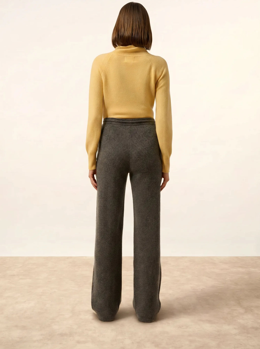 NAIOR Pantalon Large Anthracite Chiné