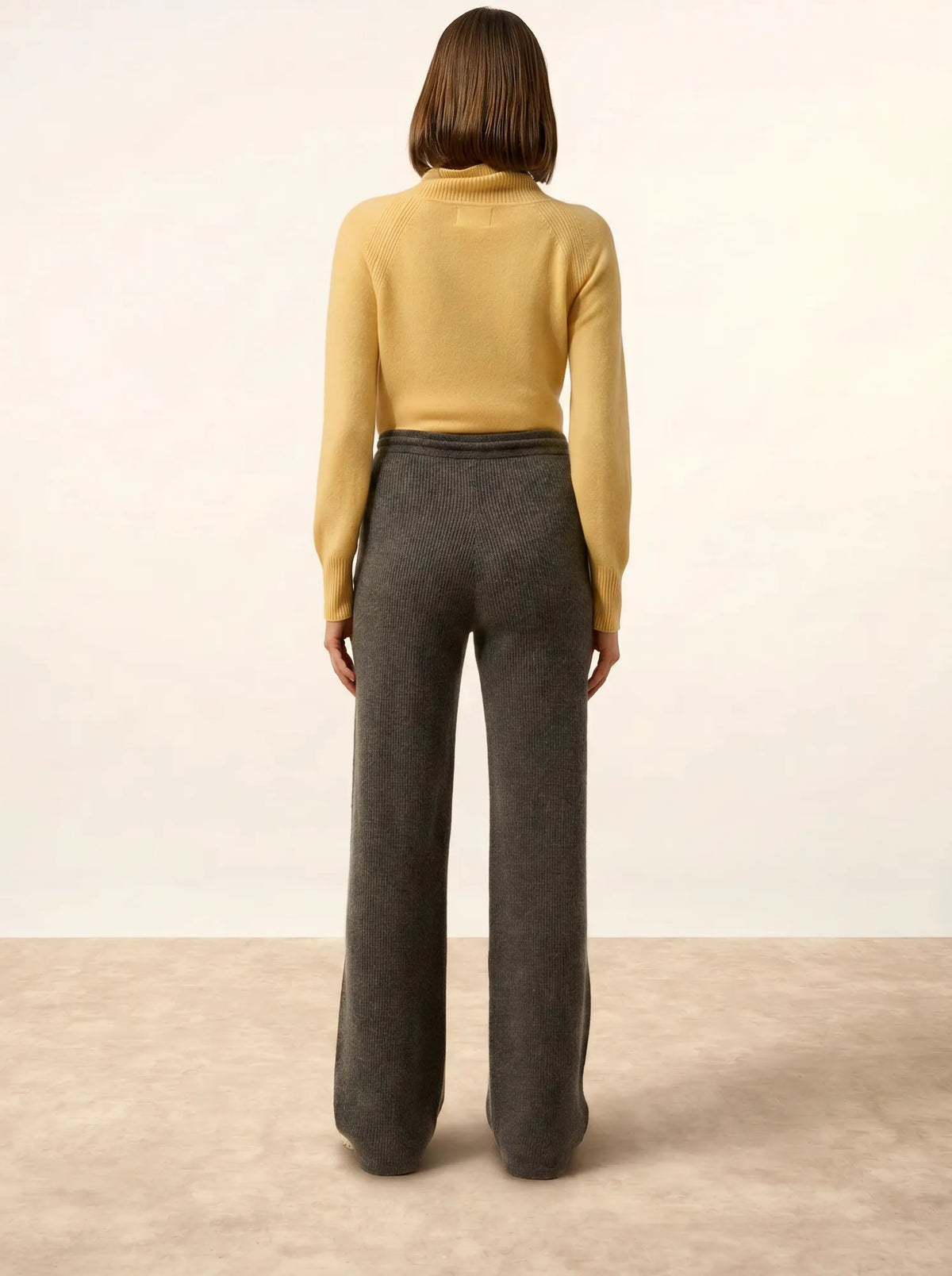 NAIOR Pantalon Large Anthracite Chiné