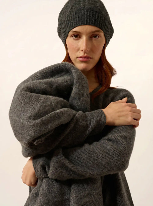 ANWEN Blanket 6 Ply Heather Charcoal