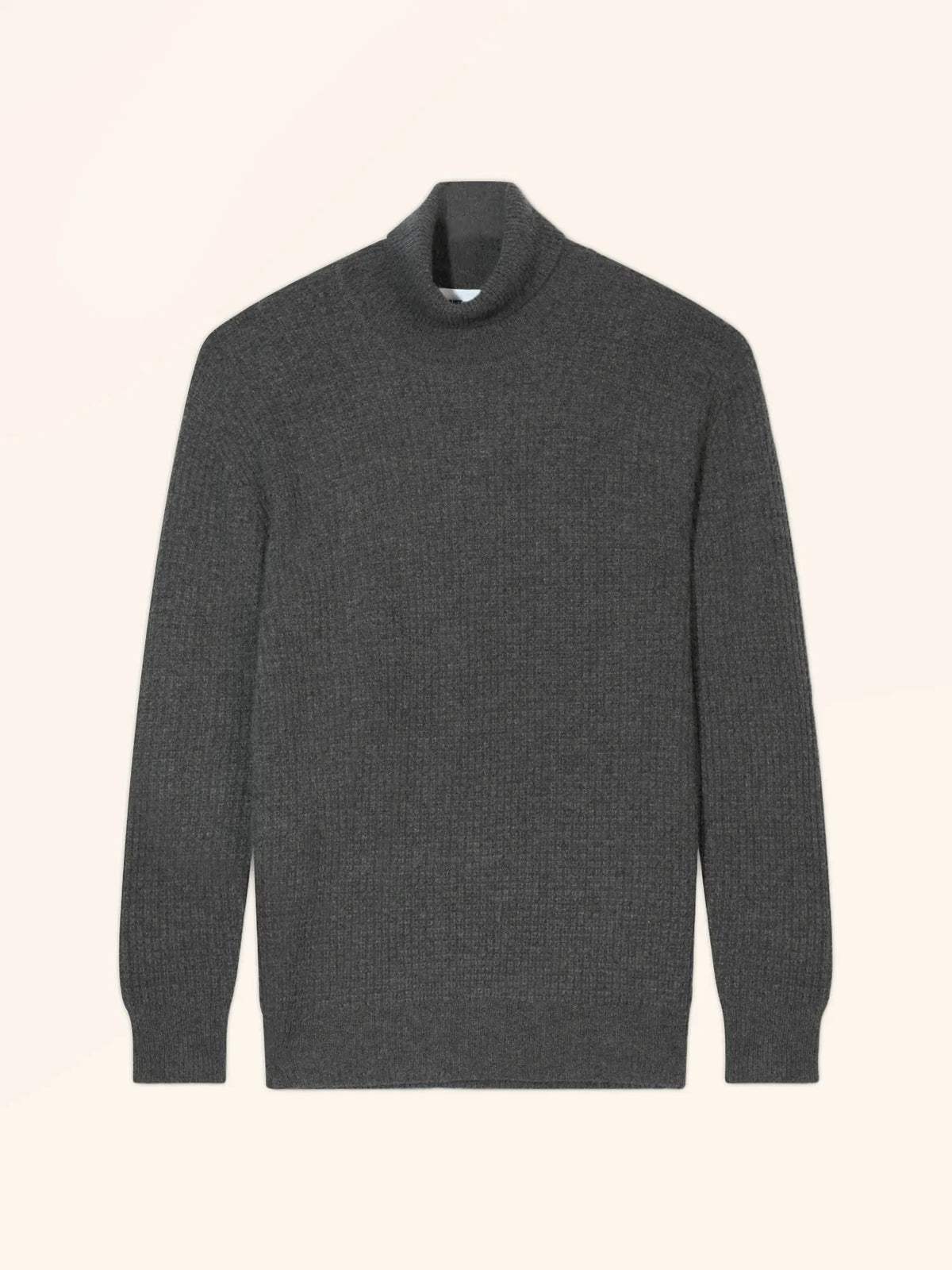 PLUTÓN Pullover Rollkragen 4-fädig Anthrazit meliert