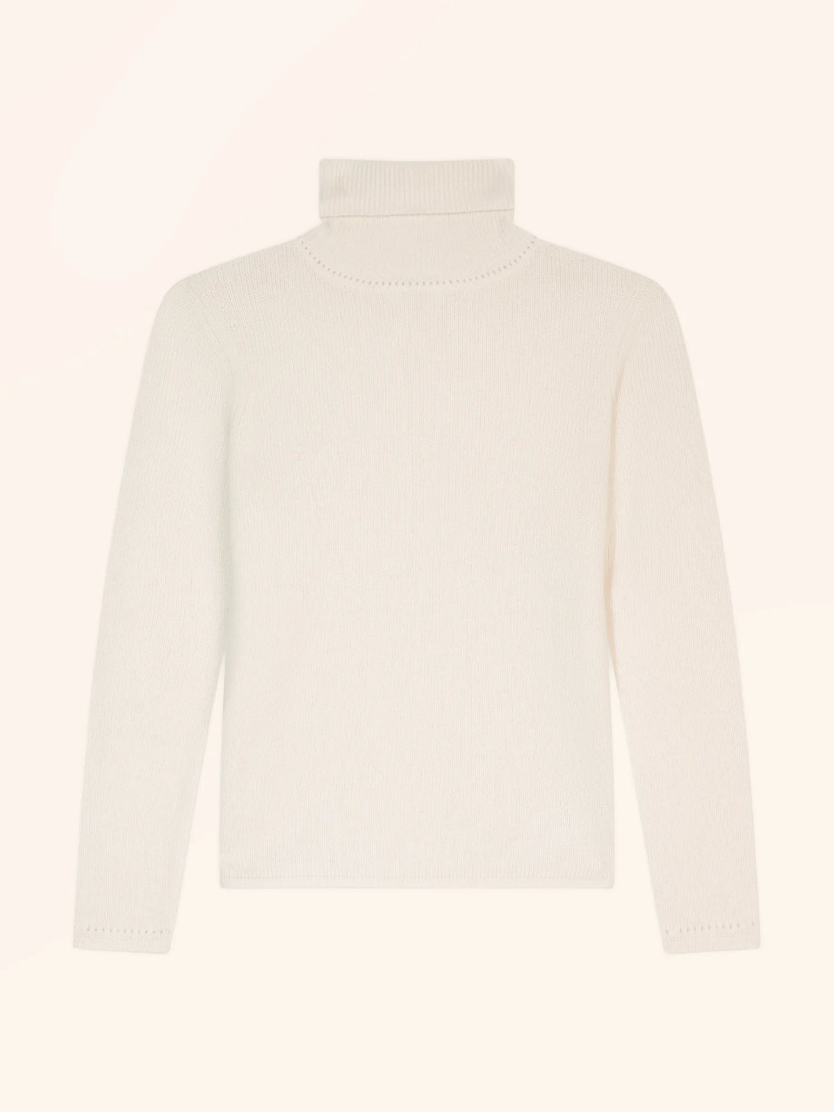 MORFEO Pullover Rollkragen 4-fädig Elfenbein