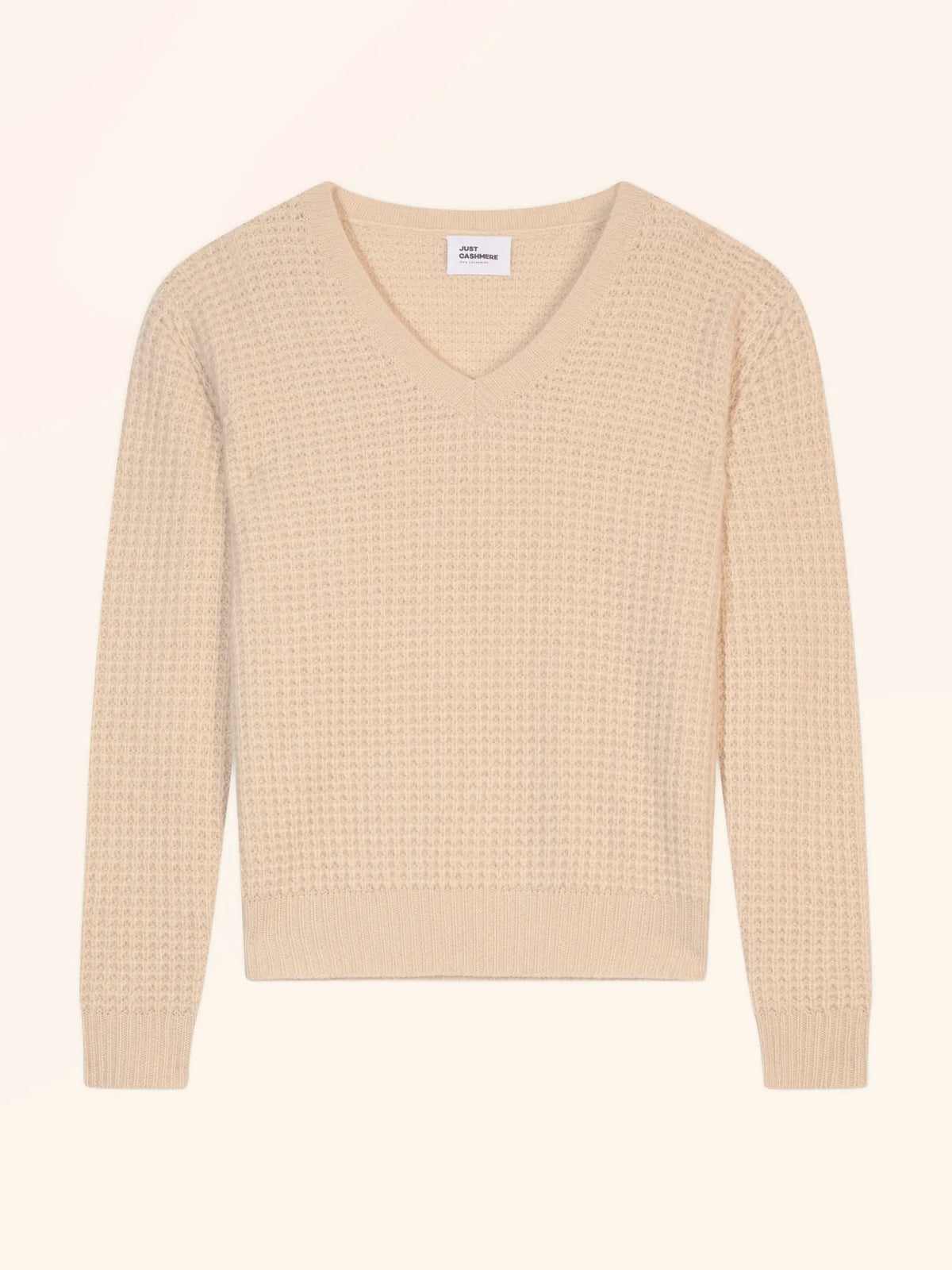 VESTA pull col v 6 fils sable