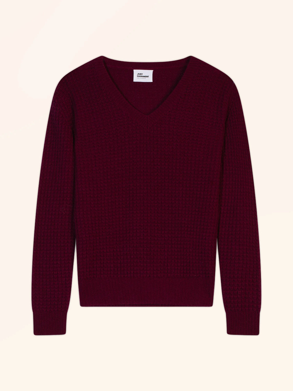 VESTA Pullover V-Ausschnitt 6-fädig Bordeaux