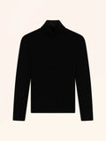 NÉMESIS Pullover Rollkragen 4-fädig Schwarz