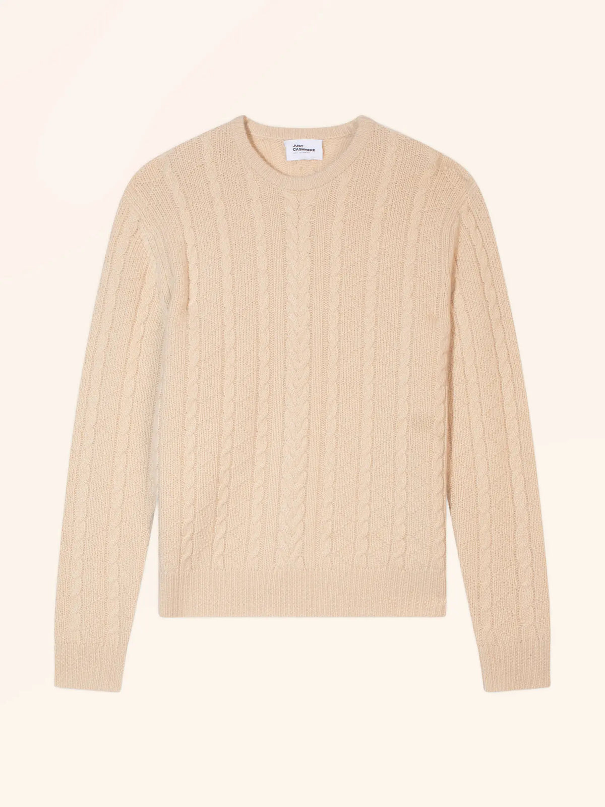 HESTIA Pullover Rundhalsausschnitt 8-fädig Sand
