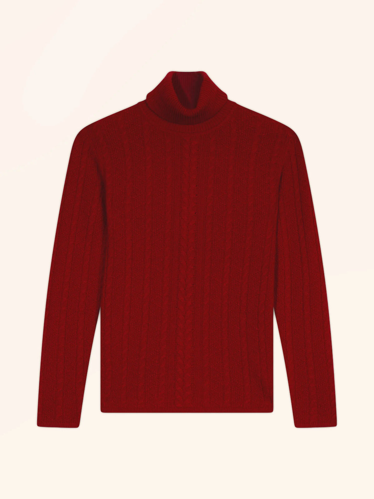 EROS pull col roulé 8 fils rubis