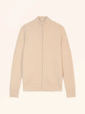 MERCURIO gilet zippé col camionneur 6 fils sable