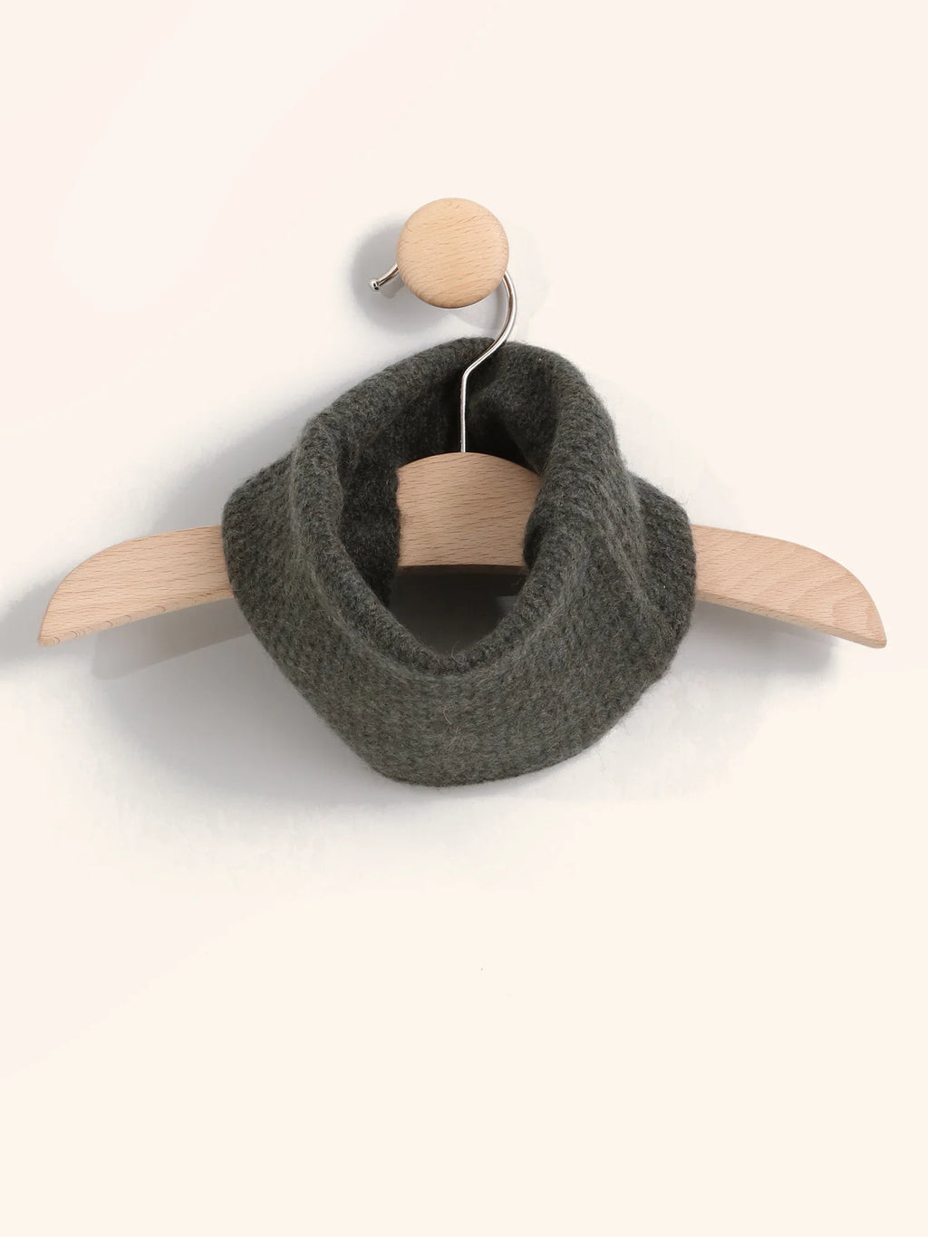 KHENTII Neck Warmer 4 Ply Heather Khaki