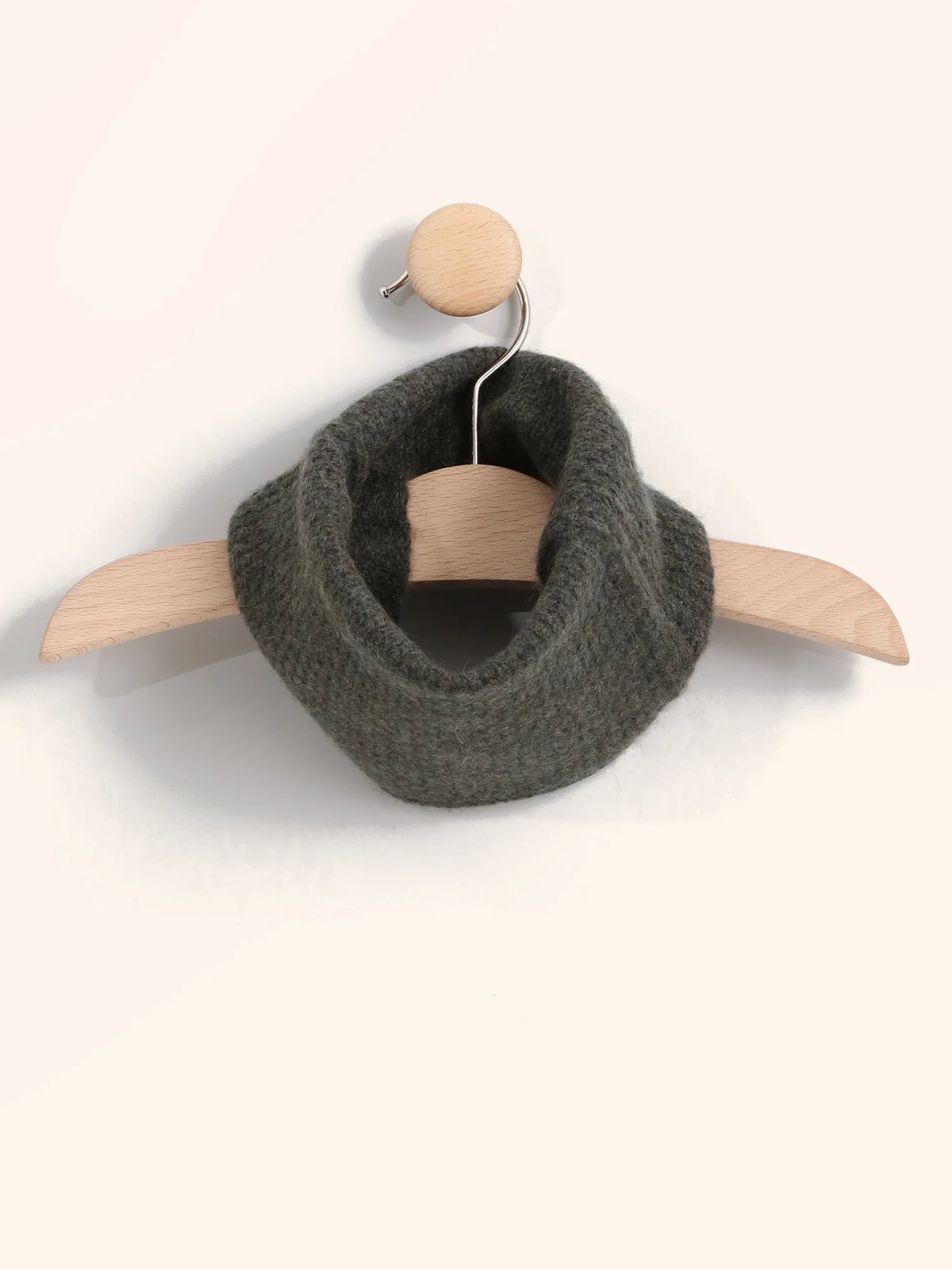 KHENTII Neck Warmer 4 Ply Heather Khaki