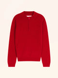 BULGAN Pullover Truckerkragen Rot