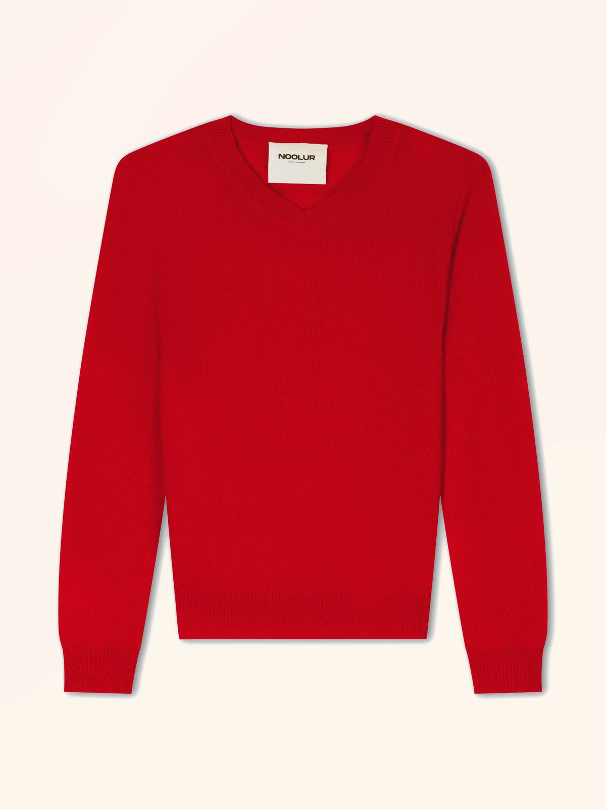 BARUUN pull col v rouge