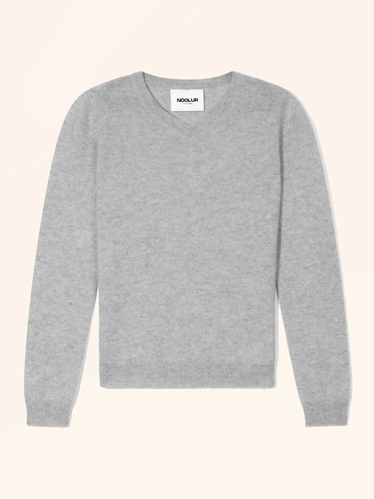 BARUUN Pull Col V Gris Clair Chiné