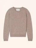 BARUUN Pull Col V Taupe Clair Chiné