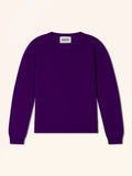 BARUUN Pullover V-Ausschnitt Veilchenblau
