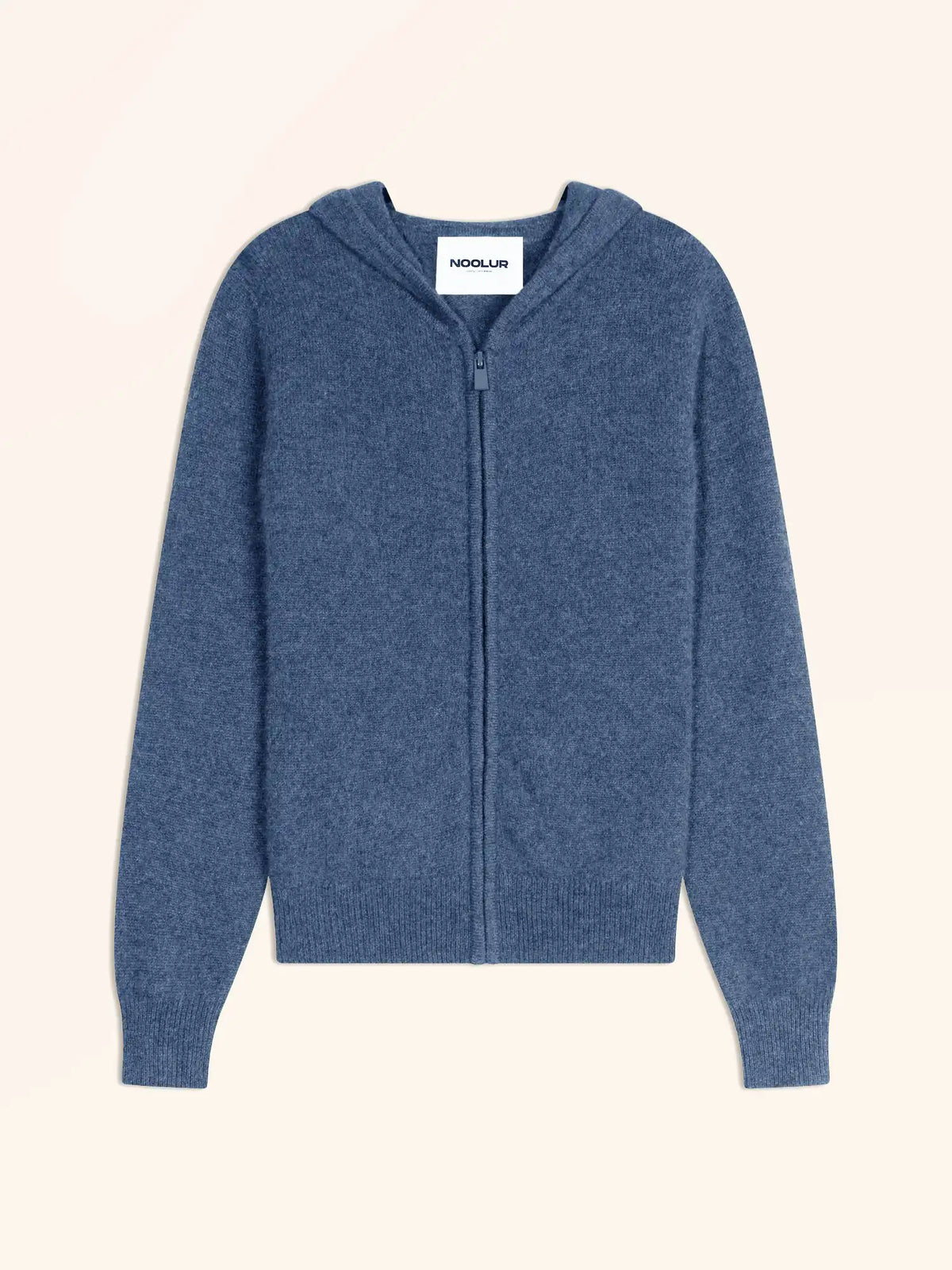 SELENGE Gilet Zippé Capuche Bleu Denim