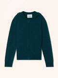 SELENGE Gilet Zippé Capuche Vert Canard