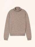 ULIASTAI Pullover Rollkragen Taupe hell meliert
