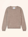 ERDENET Pullover Rundhalsausschnitt Taupe hell meliert