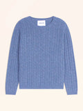 OKTAI Pull Col Rond Ciel Chiné