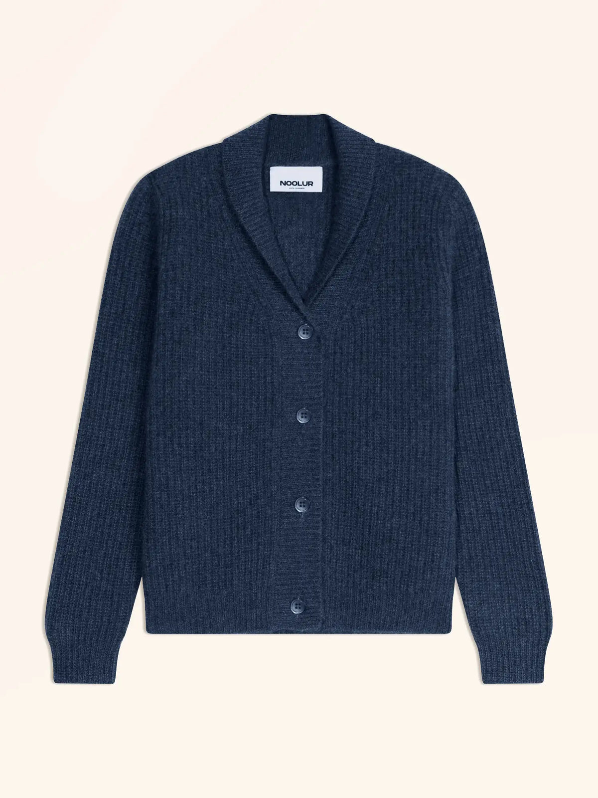 YUL Jacket Buttoned Shawl Collar 4 Ply Heather Ocean